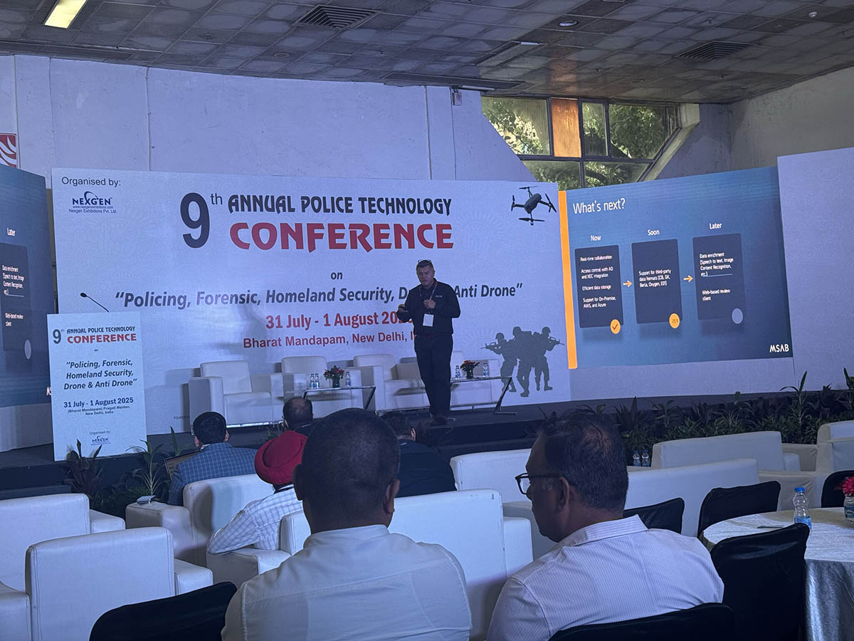 Expert speaking at the Police Technology Conference